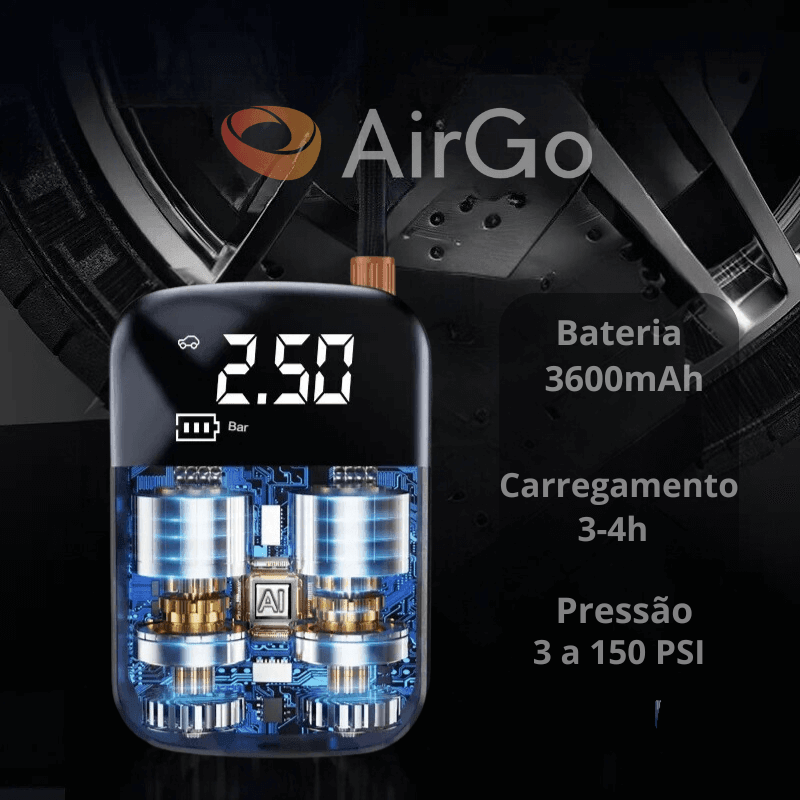 Compressor de Ar Portátil - AirGo - Virtual Vault